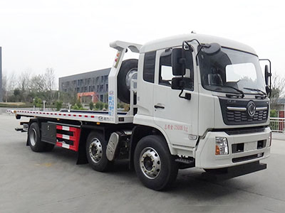 国六东风天锦小三轴一拖二清障车